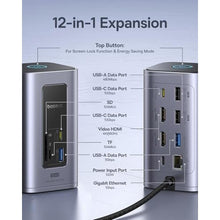 Load image into Gallery viewer, Baseus Spacemate Nomos Air Docking Station 12-in-1 for Dual Monitor Windows, SpaceGray_1744