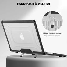 Load image into Gallery viewer, Batianda Heavy Duty Case for New MacBook Pro 14 inch 2026 2025 M5 M4 M3 M2 M1 Pro Max Chip - Starry Dot-Matrix Cover with PU Leather Spine & Foldable Stand - Full Protection Anti-Collision, Black_1673