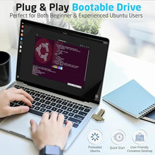 Load image into Gallery viewer, Beamo Ubuntu Desktop 24.04.3 LTS (Very Latest Release) 64-bit Bootable USB Flash Drive, Live USB for Installing and Repairing Ubuntu Desktop, SilverandBlack_2143
