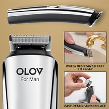Load image into Gallery viewer, Beard Trimmer, 21 Piece Mens Grooming Kit for Beard & Mustache Trimming, Electric Shaver, Nose Hair Trimmer, Cordless Hair Clippers, Waterproof, Silver_3335