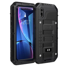 Load image into Gallery viewer, Beasyjoy for iPhone XR Metal Case, Waterproof Heavy Duty Case with Built-in Screen Protector, Full Body Protective Shockproof Tough Rugged Military Grade Defender Outdoor Case(Black)_1