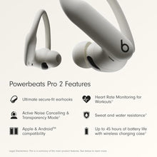 Load image into Gallery viewer, Beats Powerbeats Pro 2 - Wireless Noise Cancelling Workout Earbuds with Secure- Fit Earhooks, Up to 45-Hour Battery with Charging Case, Sweat & Water Resistant, Heart Rate Monitoring - Quick Sand, QuickSand_7253