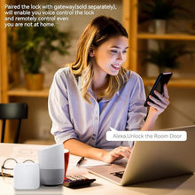Load image into Gallery viewer, BEBASIA Smart Fingerprint Door Lock with Handle Set, Full App Control, Keyless Entry, Electronic Digital Touchscreen Keypad, Deadbolt Smart Locks for Front Door, Auto Lock, Aged Bronze, AgedBronze_5375