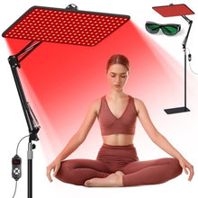 Load image into Gallery viewer, BEICHEN Red Light Therapy for Body and Face, 660nm 850nm 940nm Infrared Redlight-Therapy Lamp Device with Large Panel and Stable Stand at Home, Idea Gift for Women Wife Mom Sister Girlfriend (L), Black_1