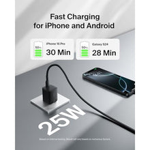 Load image into Gallery viewer, Belkin 25W Compact USB C Charger Block, Fast Charging for Travel, Black_313