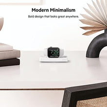 Load image into Gallery viewer, Belkin Apple Watch Charger - Fast Wireless Charging Pad - Travel Charger with Nightstand Mode - MagSafe Charging Station W/USB-C Cable Included for Apple Watch (All Models) - White_978
