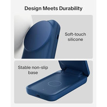 Load image into Gallery viewer, Belkin MagSafe Charger, Compatible 2-in-1 Charging Station, Qi2.2 25W Magnetic Wireless Charger iPhone, Foldable Stand, with 5W USB-C Port, for iPhone 17/16/15, Pixel 10, AirPods, 45W Adapter Included, Blue_284