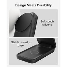 Load image into Gallery viewer, Belkin MagSafe Charger Compatible, 2-in-1 Charging Station, Qi2.2 25W Magnetic Wireless Charger Dock, Foldable Stand, with 5W USB-C Port, for iPhone 17/16/15, Pixel 10, AirPods (45W Adapter Included)_2484