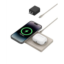 Load image into Gallery viewer, Belkin MagSafe-Compatible 15W 2 in 1 Wireless Charger, Dual Pad, Sand_1