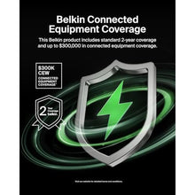 Load image into Gallery viewer, Belkin Power Strip Surge Protector with 12 AC Multiple Outlets, 10 ft Long Flat Plug Heavy Duty Extension Cord for Home, Office, Travel, Computer Desktop, Laptop & Phone Charging Bricks (4,156 Joules), Gray_293