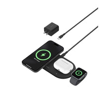 Load image into Gallery viewer, Belkin Qi2 15W Magnetic Wireless Charging Pad, 3 in 1 Fast Charger, Black_1