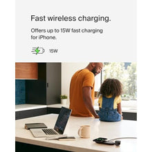 Load image into Gallery viewer, Belkin Qi2 15W Magnetic Wireless Charging Pad, 3 in 1 Fast Charger, Black_1329