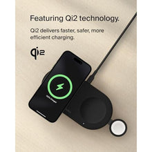 Load image into Gallery viewer, Belkin Qi2 15W Magnetic Wireless Charging Pad, 3 in 1 Fast Charger, Black_1331