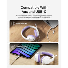 Load image into Gallery viewer, Belkin SoundForm Inspire Wired Kids Headphones, USB-C & 3.5mm, Lavender_485