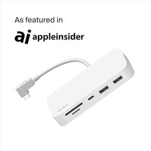 Load image into Gallery viewer, Belkin USB-C 6-in-1 Multiport Hub with Mount, USB-C Docking Station with MicroSD Card Reader, Powered USB Hub, Compatible with MacBook, Chromebook, iMac, PC, and Other USB-C Devices - White_86