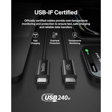 Load image into Gallery viewer, Belkin USB C to USB C 240W Braided Cable 6.6ft Fast iPhone Charger Cord, Black_77