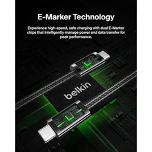 Load image into Gallery viewer, Belkin USB C to USB C 240W Braided Cable 6.6ft Fast iPhone Charger Cord, Black_78