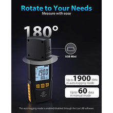 Load image into Gallery viewer, Benetech Digital Illuminance Light Meter Handheld, Lumen Meter Range up to 200,000Lux, 180 Rotated Sensor for Garden Indoor Plants, Photography, Black_1024