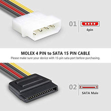 Load image into Gallery viewer, BENFEI SATA to Molex, 3 Pack 4 Pin Molex to SATA Power Cable - 10 Inches_74
