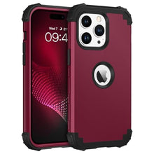 Load image into Gallery viewer, BENTOBEN Compatible with iPhone 15 Pro Max Phone Case 2023, Heavy Duty 3 in 1 Full Body Rugged Shockproof Hybrid Hard PC Soft Rubber Bumper Drop Protective Girls Women Boys Men Cover, Wine Red/Black_1