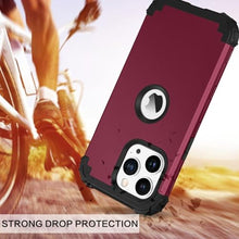 Load image into Gallery viewer, BENTOBEN Compatible with iPhone 15 Pro Max Phone Case 2023, Heavy Duty 3 in 1 Full Body Rugged Shockproof Hybrid Hard PC Soft Rubber Bumper Drop Protective Girls Women Boys Men Cover, Wine Red/Black_341