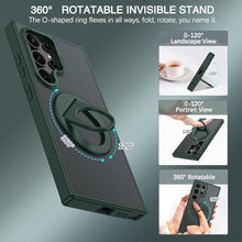 Load image into Gallery viewer, BENTOBEN for Magnetic Samsung Galaxy S24 Ultra Case, Invisible Stand Samsung S24 Ultra Case with Magsafe Kickstand Ring Holder Slim Fit Shockproof Bumper Women Men Soft Phone Cover, Green_1622