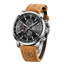 Load image into Gallery viewer, BENYAR Waterproof Quartz Men Watch, Fashionable Chronograph Analog Water-Resistant Business Brown Leather Watches_1