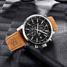 Load image into Gallery viewer, BENYAR Waterproof Quartz Men Watch, Fashionable Chronograph Analog Water-Resistant Business Brown Leather Watches_3076