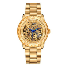 Load image into Gallery viewer, BERNY Gold Watches for Men Automatic Mechanical Wristwatch Skeleton Luxury Dress Mens Watch Exhibition Back Cover Luminous Hour Marker 5ATM Waterproof, Full Gold, FullGold_1