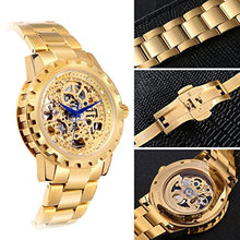 Load image into Gallery viewer, BERNY Gold Watches for Men Automatic Mechanical Wristwatch Skeleton Luxury Dress Mens Watch Exhibition Back Cover Luminous Hour Marker 5ATM Waterproof, Full Gold, FullGold_1711