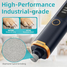 Load image into Gallery viewer, BETOPET Upgraded Dog Nail Grinder Quiet - 3-Speed Professional Dog Nail Trimmers with 2 LED Lights for Large Medium Small Dogs/Cats, Electric Pet Nail Grinder for Dogs with Dust Cap, DarkBlue_572