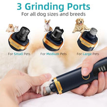 Load image into Gallery viewer, BETOPET Upgraded Dog Nail Grinder Quiet - 3-Speed Professional Dog Nail Trimmers with 2 LED Lights for Large Medium Small Dogs/Cats, Electric Pet Nail Grinder for Dogs with Dust Cap, DarkBlue_573