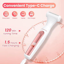 Load image into Gallery viewer, Bikini Trimmer for Women, 4-in-1 Waterproof Lady's Electric Razor Shaver and Facial Hair Removal, Cordless Rechargeable Body Hair Trimmer Grooming Sets for Leg, Armpit, Face, Eyebrow (White)_4357