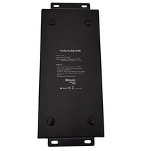 Load image into Gallery viewer, BitcoinMerch.com - 10 Port USB Hub 120W Powered USB 2.0 Charging Hub 12V 10A PSU for NewpPac, Antminer, Moonlander, Black_1009