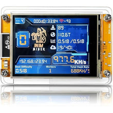 Load image into Gallery viewer, Bitcoins Miner NM V2, 1010 KH/s BTC Solo Miner, One Shot Miner with ESP32 Development Board, 2.8 Inch Smart Display Lottery Miner Crypto Mining Machine for Home with Shell, yellow_1