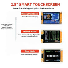 Load image into Gallery viewer, Bitcoins Miner NM V2, 1010 KH/s BTC Solo Miner, One Shot Miner with ESP32 Development Board, 2.8 Inch Smart Display Lottery Miner Crypto Mining Machine for Home with Shell, yellow_588