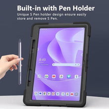 Load image into Gallery viewer, Bkinew Case for Lenovo Idea Tab Plus 12.1" & K12 2025 Release Tablet TB361FU/TB361ZU/TB365FC Rugged Protective Cover with 360 Rotating Kickstand Hand Shoulder Strap, Black_651