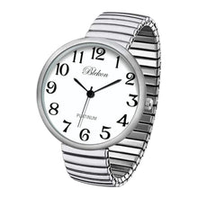 Load image into Gallery viewer, Blekon Collections New Super Large Face Stretch Band Japanese Movement PC21J Fashion Watch (Brushed Silver), BrushedSilver_1