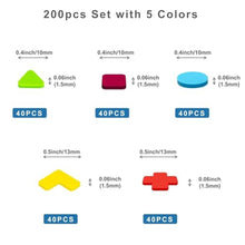 Load image into Gallery viewer, BLEWAY Bump Dots for Visually Impaired 200 Pcs Combo Pack(Yellow&Red&Blue&Purple&Green) - Low Vision Aids Braille Stickers Raised Tactile Dots for Elderly, Blind, Yellowredbluepurple_1685