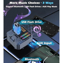 Load image into Gallery viewer, Bluetooth 5.3 Car Adapter with FM Transmitter 42W PD Fast Charging, blacksilver_4578