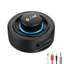 Load image into Gallery viewer, Bluetooth 5.3 Receiver for Home Stereo AUX Adapter, Wireless Bluetooth Receiver for HiFi Music Streaming, Wired Speakers, with Low Latency, 3.5mm AUX/RCA, 18h Playtime, Hands Free Calls, Black_1