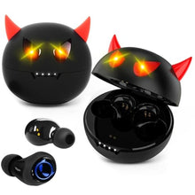 Load image into Gallery viewer, Bluetooth earphones B29 black, with a 350mAh charging case, 40 hours of talk time, waterproof, noise cancelling, built-in microphone, suitable for truck drivers, offices, fitness, and entertainment., Bblackandred_1