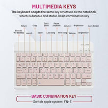 Load image into Gallery viewer, Bluetooth Keyboard and Mouse Combo Rechargeable Portable Wireless Keyboard Mouse Set for Apple iPad iPhone iOS 13 and Above Samsung Tablet Phone Smartphone Android Windows (10 inch Pink)_6718