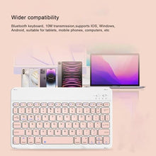 Load image into Gallery viewer, Bluetooth Keyboard Compatible with iPad 10th Generation, Rechargeable Portable 10 inch Wireless Keyboard for iPhone, iPad mini, Samsung Tablets Keyboards Ultra-Slim, Travel Office Computer Accessories, Pink_1193