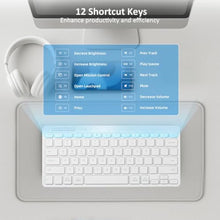 Load image into Gallery viewer, Bnnwa Multi-Device Wireless Bluetooth Keyboard Compact Slim Wireless Keyboards Compatible with Windows, Mac, Android, iPad, Easy-Switch up to 3 Devices, Dual-Mode (2 x Bluetooth + USB 2.4G) (White)_2750