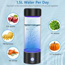 Load image into Gallery viewer, Bntuk Hydrogen Water Bottle, Portable Rechargeable Hydrogen Water Bottle Generator for Home Travel Office Exercise, Black_5440