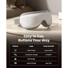 Load image into Gallery viewer, BOB AND BRAD Eye Massager with Heat FSA Eligible HSA, Birthday Gifts for Women Men Mom, Heated Eye Mask for Migraines with Music, Smart Migraine Massager for Dry Eyes Relief & Improve Sleep, ApearlWhite_946