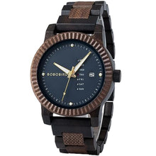 Load image into Gallery viewer, BOBO BIRD Mens Wooden Watch Analog Quartz with Week Display Lightweight Handmade Wood Wrist Watch for Men (Blue)_1