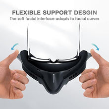 Load image into Gallery viewer, BOBOVR F2 Fitness Facial Interface (Upgraded Version) - Compatible with Oculus/Meta Quest2, Soft PU Face Cover/Pad, Active Air Circulation Micro-Fan Ventilation to Reduce Lens Fogging, Black_1995