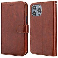 Load image into Gallery viewer, Bocasal Detachable Wallet Case for iPhone 14 Pro Max RFID Blocking Card Slots Holder Premium PU Leather Magnetic Kickstand Shockproof Wrist Strap Removable Flip Protective Cover 5G 6.7 inch (Brown)_8163